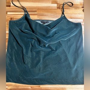 Banana republic teal velvet drape cami m velvet has golden sheen when moving